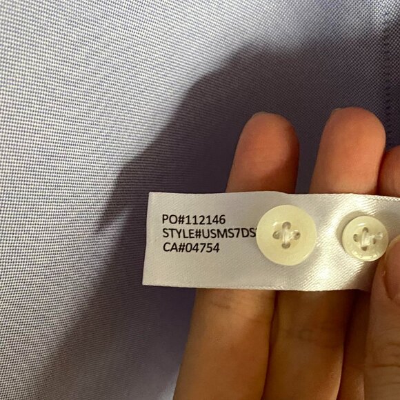 U.S. Polo Assn. Men's Wrinkle-Resistant Shirt, Ice Blue, Size 14 1/2 Neck - Picture 7 of 8